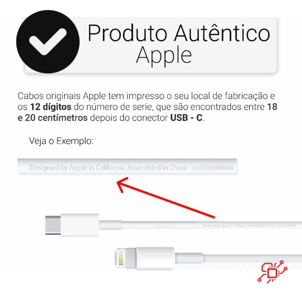 Cabo USB-C para Lightning 1M Original