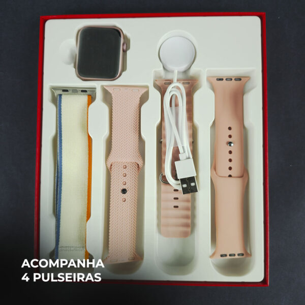 Smartwatch WS25 mini 42mm Com 4 Pulseiras