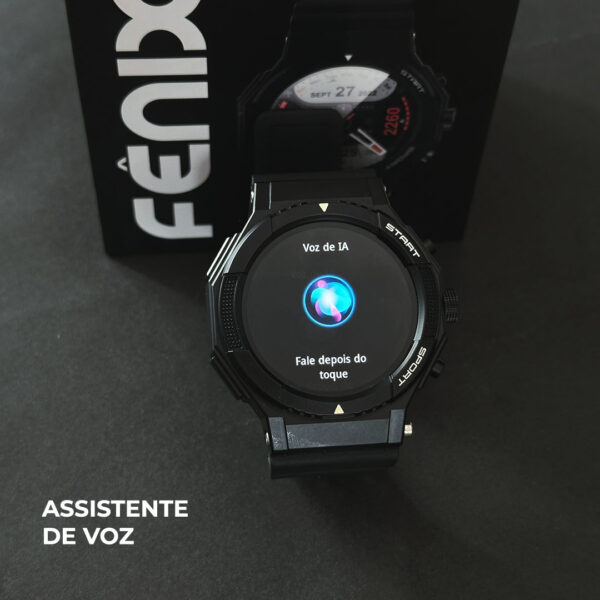Fênix Wearzone Smartwatch 1ATM com GPS Integrado e 100 Modos Esporte