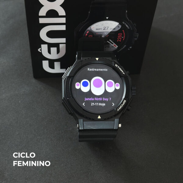 Fênix Wearzone Smartwatch 1ATM com GPS Integrado e 100 Modos Esporte