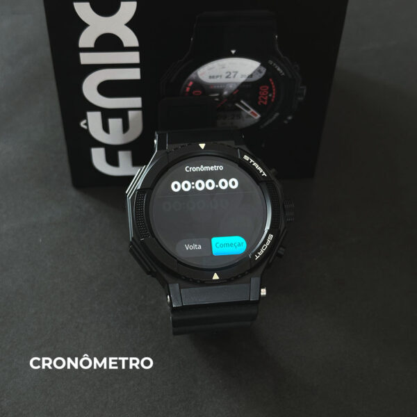 Fênix Wearzone Smartwatch 1ATM com GPS Integrado e 100 Modos Esporte