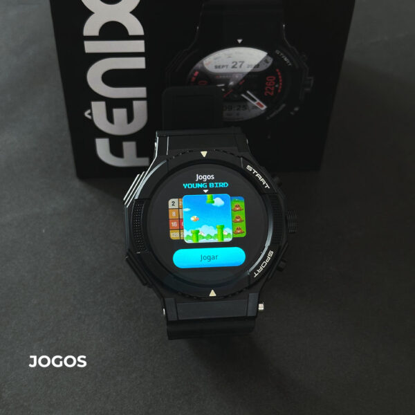 Fênix Wearzone Smartwatch 1ATM com GPS Integrado e 100 Modos Esporte