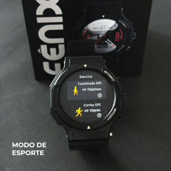 Fênix Wearzone Smartwatch 1ATM com GPS Integrado e 100 Modos Esporte