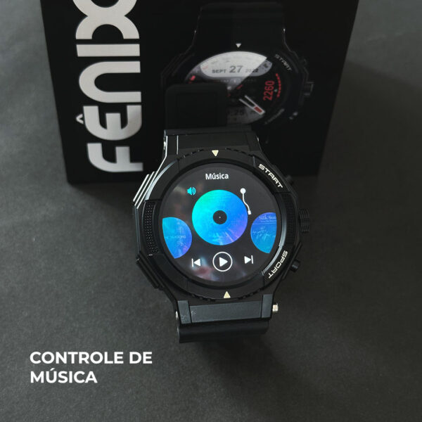Fênix Wearzone Smartwatch 1ATM com GPS Integrado e 100 Modos Esporte