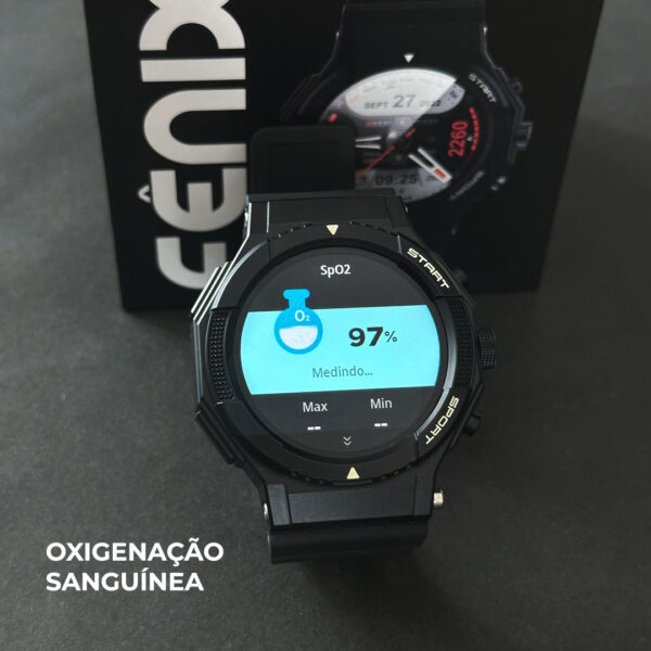 Fênix Wearzone Smartwatch 1ATM com GPS Integrado e 100 Modos Esporte