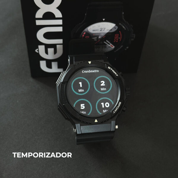 Fênix Wearzone Smartwatch 1ATM com GPS Integrado e 100 Modos Esporte