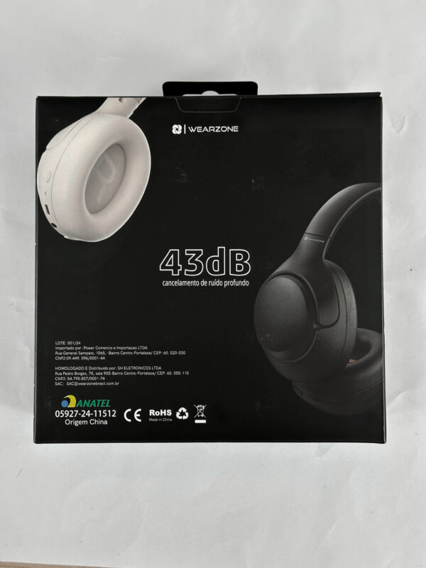 Headset WZ08 com Cancelamento de Ruído Profundo e até 60H de Bateria