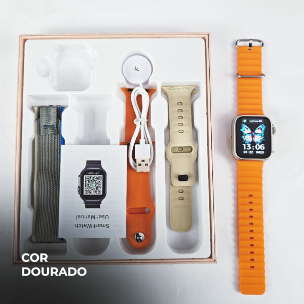 WS26 Ultra mini 44mm Com 4 pulseiras e Dual Touch