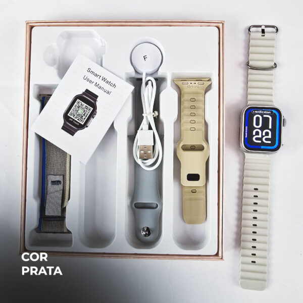 WS26 Ultra mini 44mm Com 4 pulseiras e Dual Touch