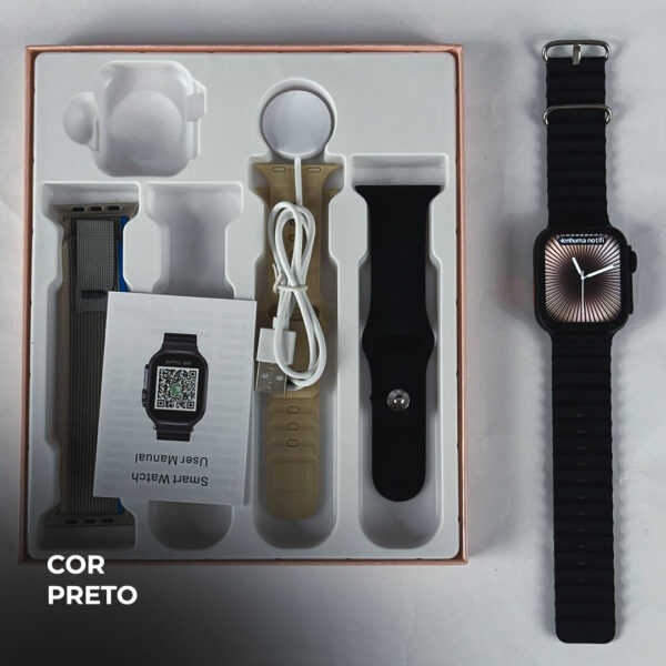 WS26 Ultra mini 44mm Com 4 pulseiras e Dual Touch