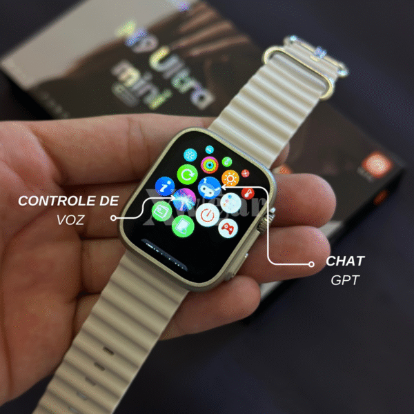 Smartwatch M9 Ultra Mini GSWEAR com Ilha Dinâmica, Série 9 e Chat GPT