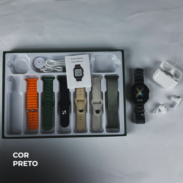 WS 80 Ultra 2 da Wisme +Fone bluetooth com Kit 7 pulseiras