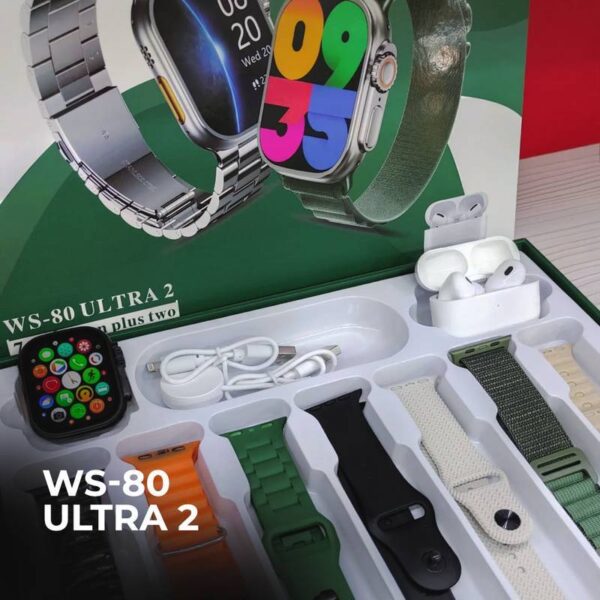 WS 80 Ultra 2 da Wisme +Fone bluetooth com Kit 7 pulseiras