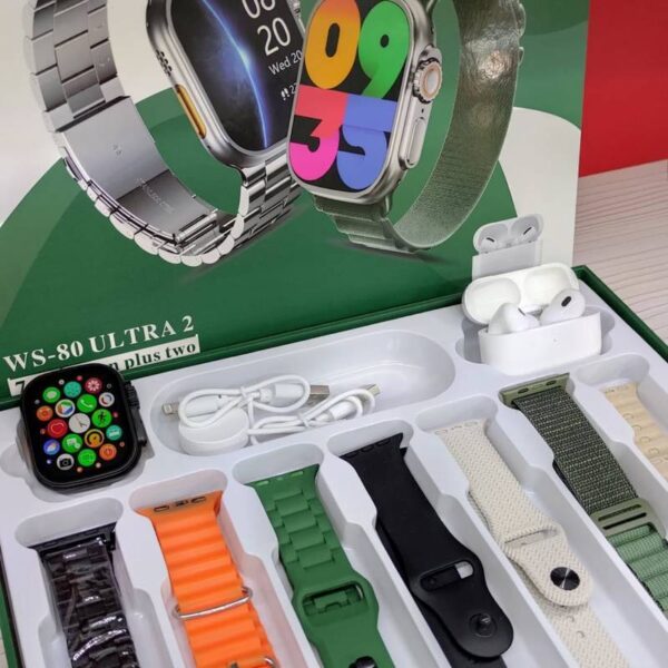 WS 80 Ultra 2 da Wisme +Fone bluetooth com Kit 7 pulseiras