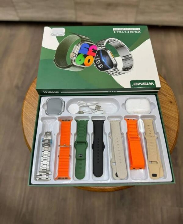 WS 80 Ultra 2 da Wisme +Fone bluetooth com Kit 7 pulseiras